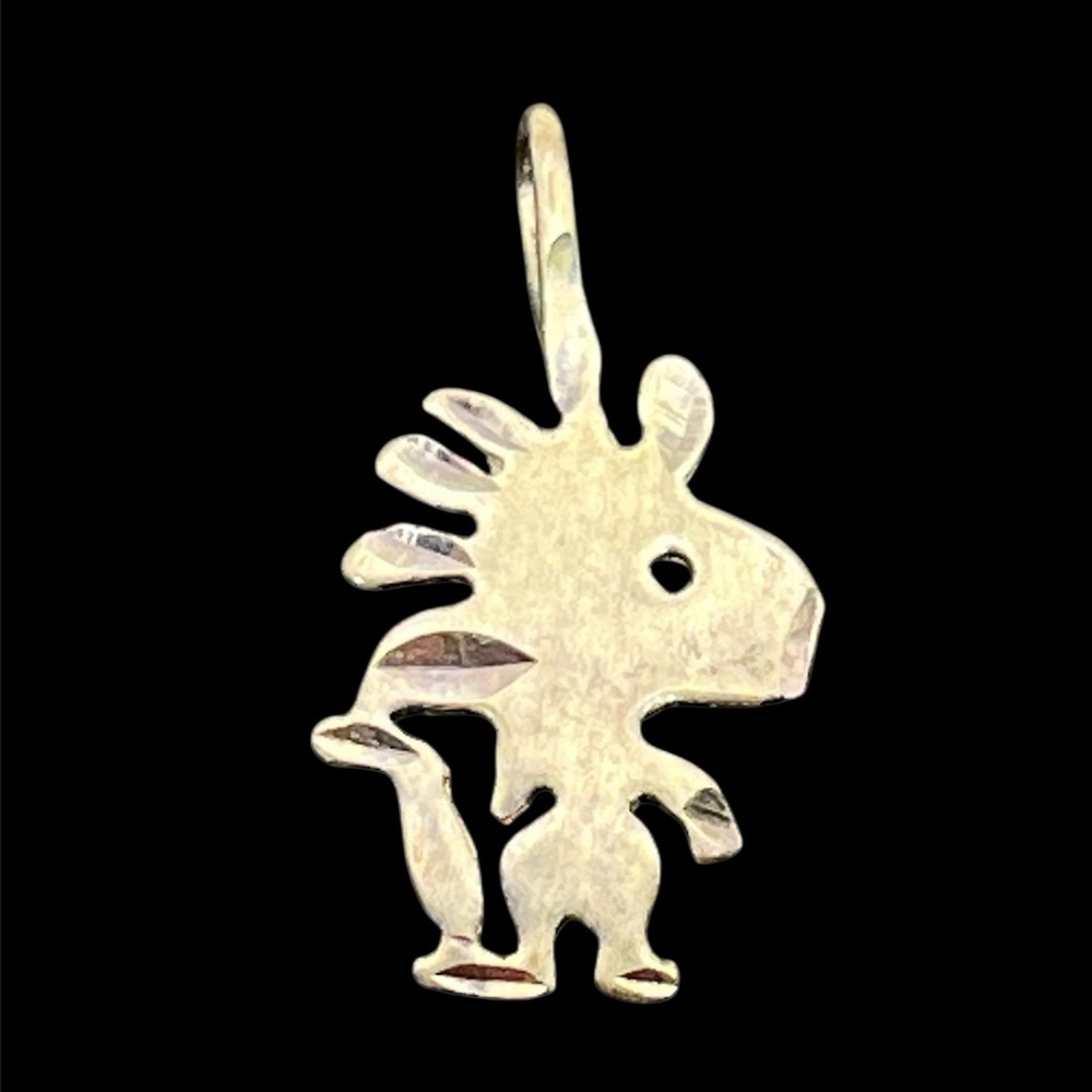 Woodstock bird Peanuts Charlie Brown Snoopy sterling silver pendant for necklace